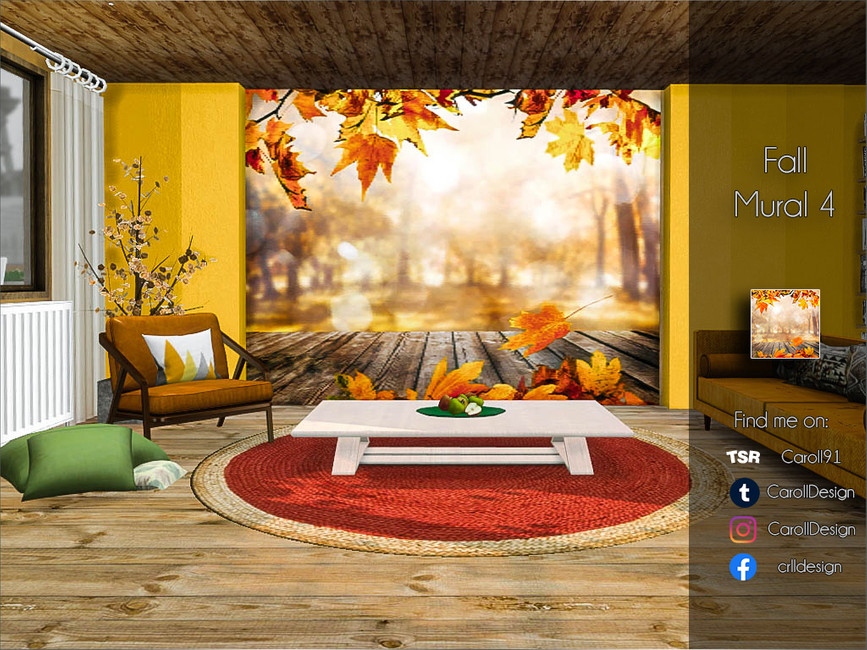The Sims Resource Fall Mural 4