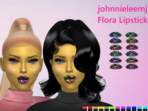 Sims 4 — Flora Lipstick by johnnieleemj — Lipstick Inspired by @vladamua from instagram