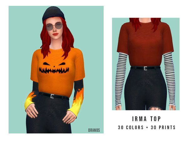 Sims 4 — Irma Top by OranosTR —  - New Mesh - 30 Colors - EA Texture [Mixed] - HQ mode compatible If you want to see the
