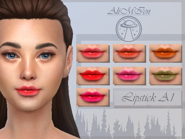 Sims 4 — Lipstick A1 by AliMIen — ~For teens to elder ~Made for female ~Has 20 colors ~Custom thumbnail 