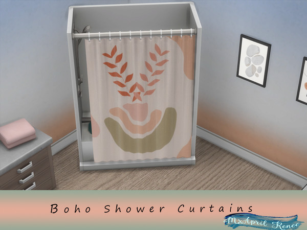 Sims 4 — Boho Shower/Bath Combo Parenthood Needed by msaprilrenee — Add some Bohemian flair to your Maxis tub. -