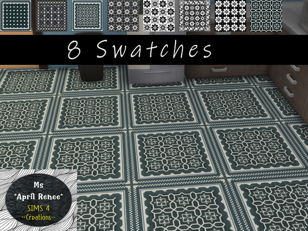 Sims 4 — Victorian Floor Tiles by msaprilrenee — A set of 8 Victorian style floor tiles. By MsAprilRenee