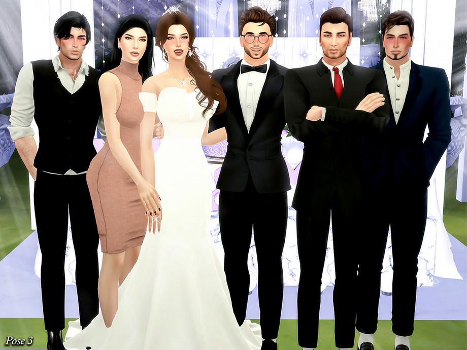 My sims got married today and I had to take a big family portrait with all  their kids. : r/Sims4