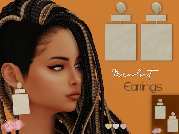 Sims 4 — Menhit Earrings by Shanti_ — * 3 swatches * Disallowed for random * Teen to Elder * Female * Base game