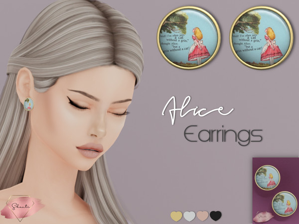 Sims 4 — Alice Earrings by Shanti_ — * 4 swatches * Disallowed for random * Teen to Elder * Female * Base game compatible