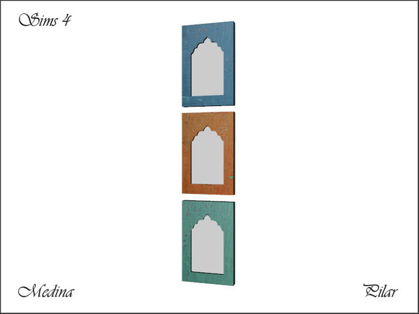 Sims 4 —  Medina 3mirrors by Pilar — Objects to be used together or combined with other styles