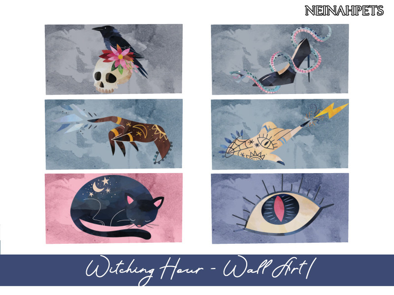 Sims 4 Witching Hour Dining - Wall Art I {Mesh Required} by neinahpets