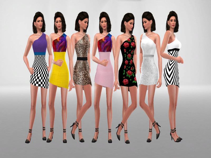 Sims 4 The Sims Resource | Dress in seven colors by TSR Creator