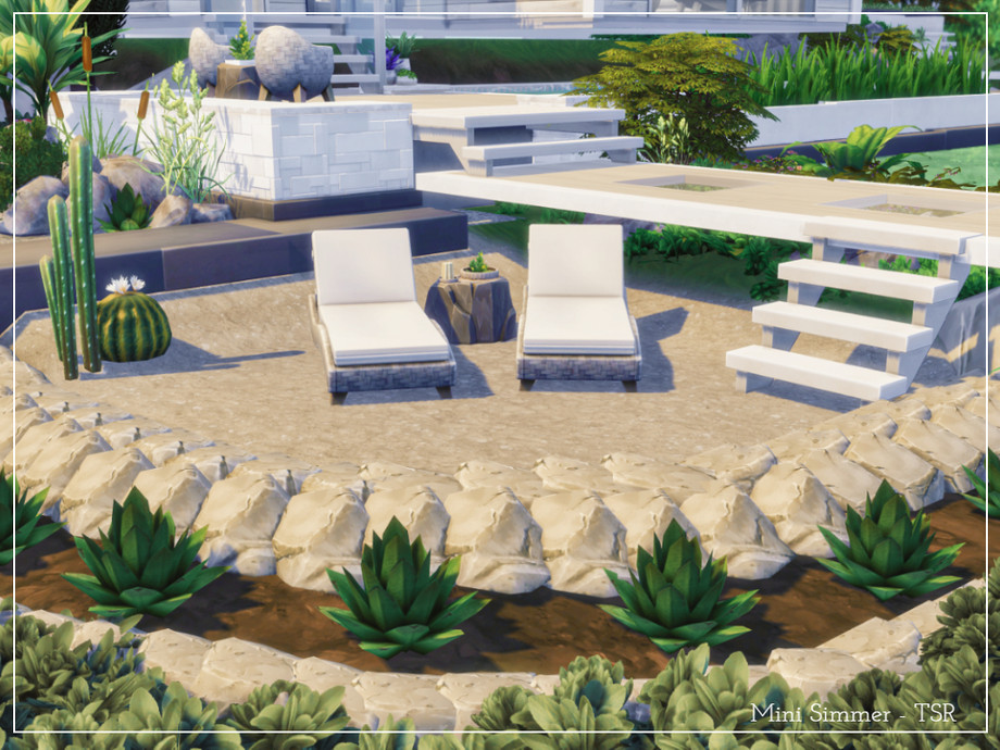 Sims 4 — Ultra Modern White by Mini_Simmer — This is an Ultra Modern house with a large backyard. The whole house is
