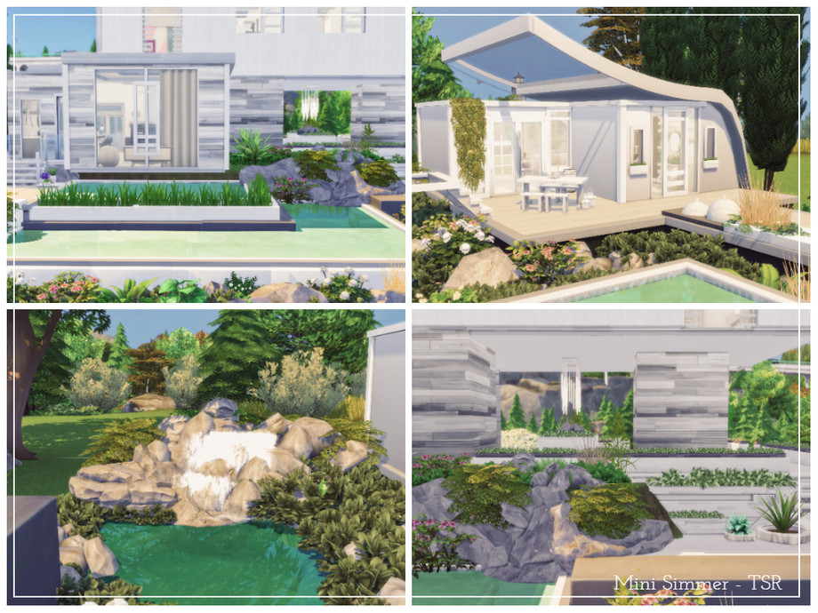 Sims 4 — Ultra Modern White by Mini_Simmer — This is an Ultra Modern house with a large backyard. The whole house is