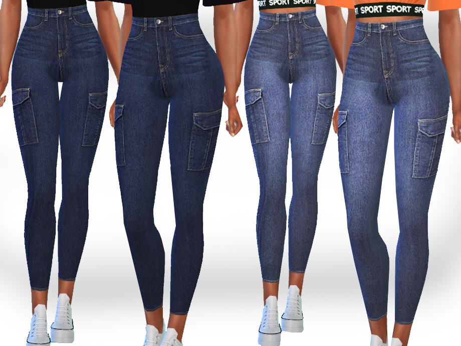 The Sims Resource - Female Side Pocket Skinny Fit Jeans