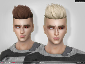 Sims 4 — Philip ( Hair 130 ) by TsminhSims — New meshes - 20 colors - HQ texture - Custom shadow map, normal map - All