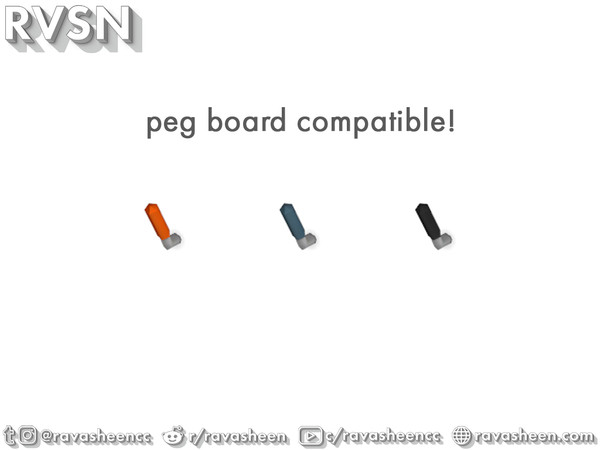 Sims 4 — Tool Time Peg by RAVASHEEN — Just a single peg for the Peg To Differ 2.0 pegboard series... waiting for