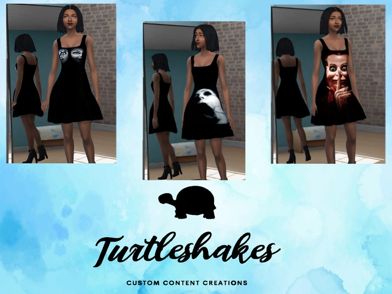Sims 4 Horror Film Dresses - COLLECTION 2.0 by turtleshaker