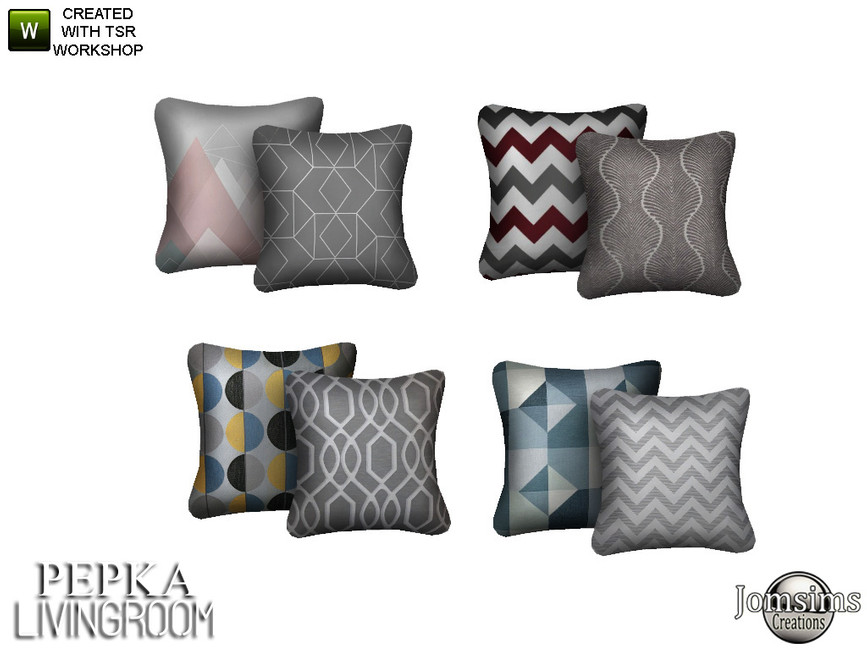 The Sims Resource Pepka livingroom cushions sofa