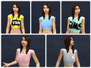 Sims 4 — Top On Top by Gaax — Hey "Top On Top" is available! -Colors:Blue, Grey with university logo, Pink,