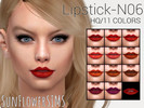 Sims 4 — Lipstick N06 by _SunFlowerSIMS_ — - HQ MOD - 11 swatches - Female only