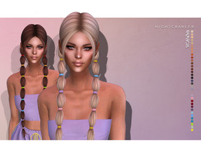 Sims 4 — Nightcrawler-Rainbow (HAIR) by Nightcrawler_Sims — NEW HAIR MESH T/E Smooth bone assignment All lods 35colors