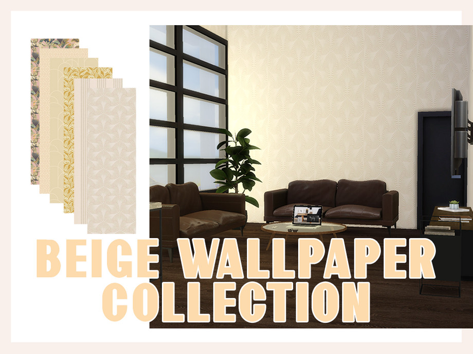 The Sims Resource - BEIGE WALLPAPER COLLECTION