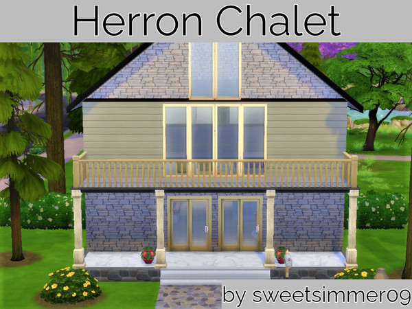 Sims 4 — Herron Chalet by sweetsimmer09 — A 3bed family chalet home. Only partly furnished with basic furniture, it's