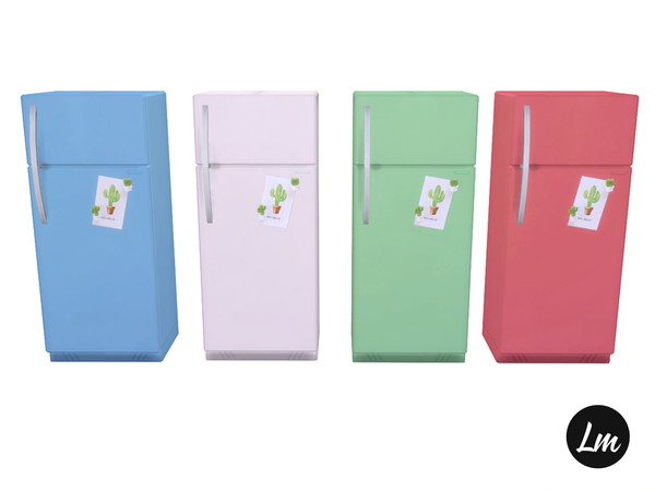 Sims 4 — Fridge by Lucy_Muni — Fridge in 4 swatches Sims 4 base game retextured