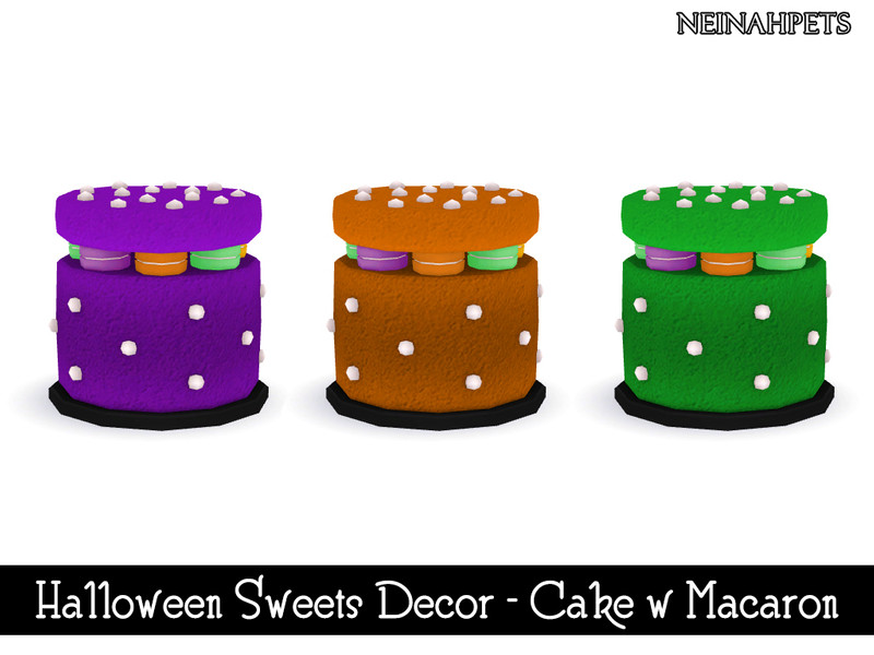 Sims 4 The Sims Resource | Halloween Sweets Decor - Cake with Macarons {Mesh Required} by TSR Creator