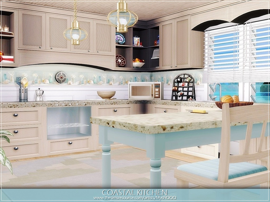 Sims 4 - Coastal Kitchen by MychQQQ - $ 38,527 Size: 10x9.