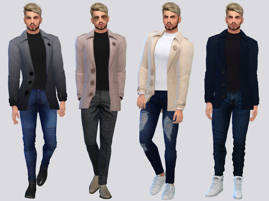 The Sims Resource - Duhamel Fall Trench Coat