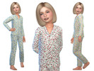 Sims 4 — Pajama for Girls 06 - Parenthood needed by Little_Things — Pajama with flower print for girls. Parenthood needed