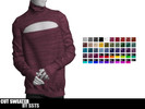 Sims 4 — CUT SWEATER by SSTS by strange_storyteller — - New mesh - Teen to Elder - Sweater - Everyday, Cold Weather -
