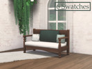 Sims 4 — Simple Mahogany Bench Recolor by MariekGaming — A great bench with 6 simple recolors. Want color but nothing too