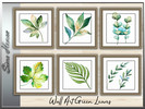Sims 4 — Wall Art Green Leaves by Sims_House — Wall Art Green Leaves 6 options.