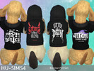 Sims 4 — Killstar Pet Set by hu-sims4 — Killstar Pet Set - Killstar Cat Hoodie - Killstar Dog Vest