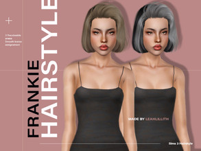 Sims 3 — LeahLillith Frankie Hairstyle by Leah_Lillith — Frankie Hairstyle All LODs Smooth bones Custom CAS thumbnail