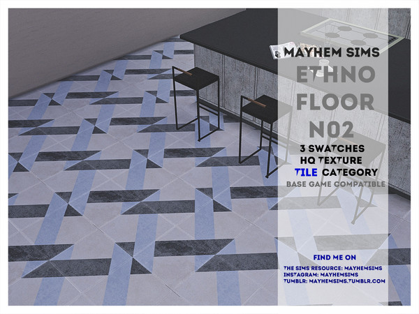 Sims 4 — Ethno Floor N02 by mayhem-sims — 3 swatches HQ texture Base game compatible You can use swatches or mix them
