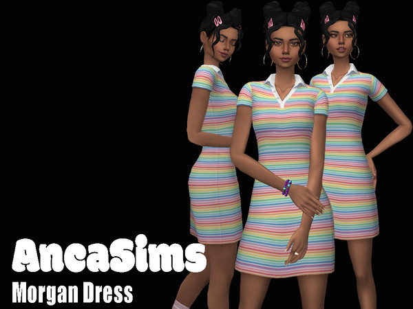 Sims 4 — Morgan Polo Dress by AncaSims7 — A sporty polo dress