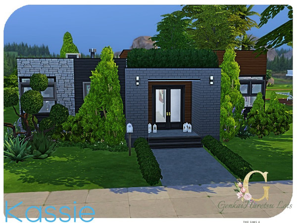 Sims 4 — Kassie by GenkaiHaretsu — Small modern house for small modern family 2+2.