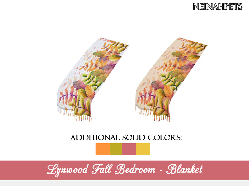 The Sims Resource Lynwood Fall Bedroom Blanket {Mesh Required}