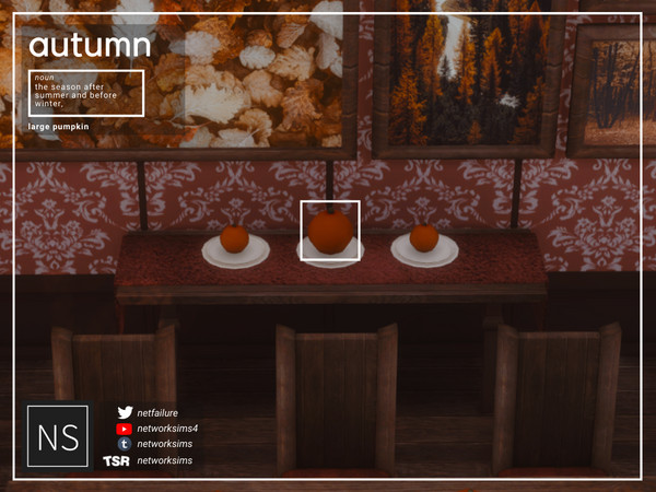 Sims 4 — Autumn Dining - Large Pumpkin - Networksims by networksims — A large pumpkin decorative item.