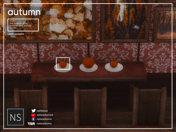 Sims 4 — Autumn Dining - Small Pumpkin - Networksims by networksims — A small decorative pumpkin.