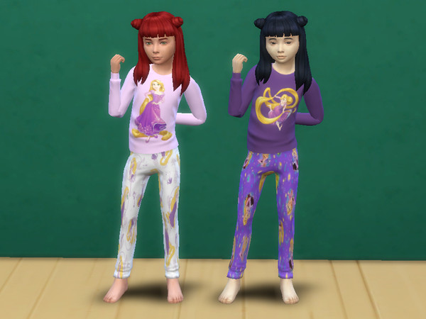 Sims 4 — Cartoon pyjama for kids 2 by Arisha_214 — Cool pyjamas for your little cartoons fans :) Girls pyjama set