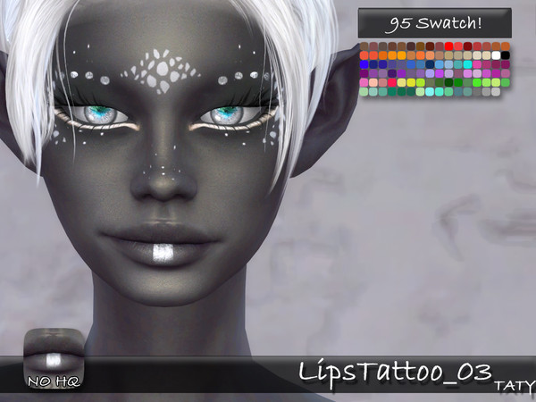 Sims 4 — [Ts4]Taty_LipsTattoo_03 by tatygagg — - Female, Male - Human, Alien - Teen to Elder - Hq Compatible - Skin