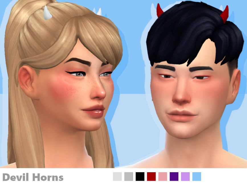 This site have 12 coloring page sample about Devil Horns Sims 4 Cc includin...