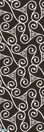 Sims 2 — Studio K Triangle Swirl - Simple Black by StudioKhagerks — 