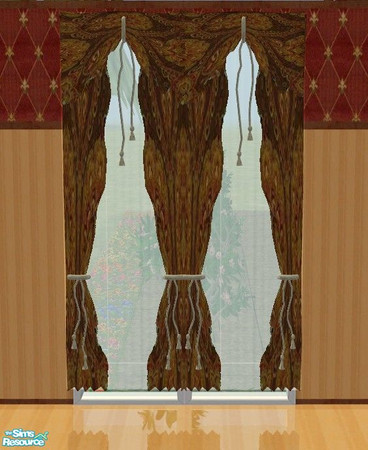 Sims 2 — TC 69 Living Room - Curtain by Riverwillows — A nice living room set using textures provided by Gayle_afcb for