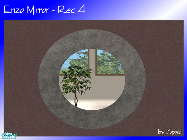 Sims 2 — Enzo Mirror - REC4 by Spaik — Recolour in grey metal of the mirror in my Enzo Dining Room.