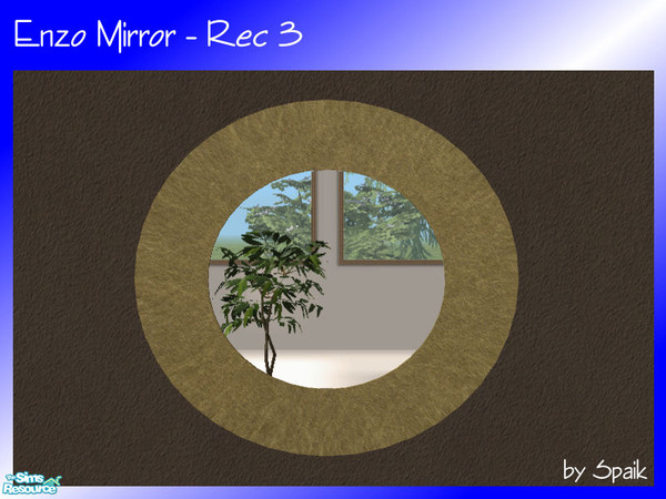 Sims 2 — Enzo Mirror - REC3 by Spaik — Recolour in dark gold of the mirror in my Enzo Dining Room.