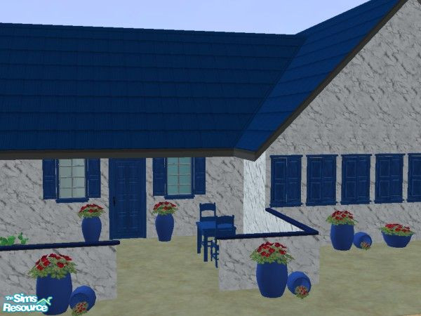 Sims 2 — Blue Heaven by cariadbach — If your Sim likes blue then this is the home for them. Close the outside world out