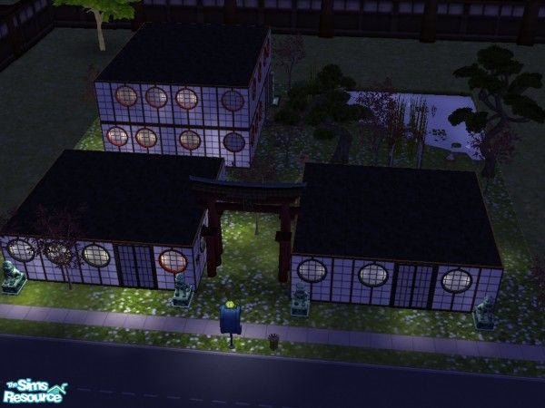 Sims 2 — Cherry Blosson Inn by iLOV�TH�S�MS — My first Bon Voyage lot.. be nice! Its a far east BV hotel lot, complete