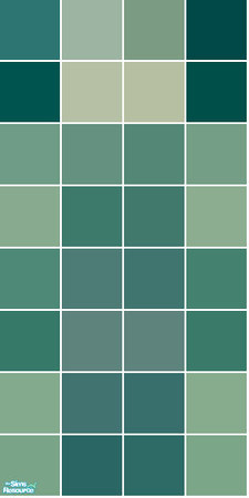 Sims 2 — Golf Tile Set - Teal Wall by s00z — 